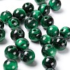 100Pcs 8mm Natural Green Tiger Eye(Dyed & Heated) Round Beads DIY-LS0002-08-4