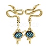Rack Plating Eye Brass Stud Earrings EJEW-C108-07G-2
