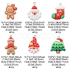 24Pcs 6 Styles Christmas Opaque Resin Pendants RESI-FS0001-44-6