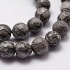 Natural Map Stone/Picasso Stone/Picasso Jasper Beads Strands X-G-D840-35-6mm-3