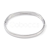 Non-Tarnish 304 Stainless Steel Faceted Ring Hinged Bangles for Women BJEW-C071-16P-3