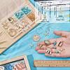 Ocean Theme Synthetic Turquoise & Natural Shell Dangle Earrings DIY Making Kit DIY-SC0025-79-3