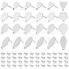 80Pcs 4 Style 304 Stainless Steel Stud Earring Findings and 90Pcs Ear Nuts STAS-UN0034-92-1