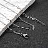 Non-Tarnish 304 Stainless Steel Cable Chain Necklace X-STAS-T040-PJ204-50-4
