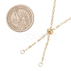 2.5MM Brass Dapped Chain Slider Necklace Making AJEW-JB01545-01-2