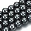 Non-magnetic Synthetic Hematite Beads Strands G-Q892-12mm-1