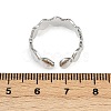 Brass Adjustable Cuff Rings for Women RJEW-B132-01A-P-5