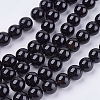 Natural Black Onyx Beads Strands X-G-H1567-10MM-1