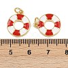 Brass Enamel Charms KK-L240-29G-02-3