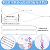6Pcs 2 Colors 304 Stainless Steel Cable Chain Necklace for Men Women STAS-SC0020-88-2
