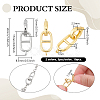 10Pcs 2 Colors Brass Fold Over Clasps KK-PH0014-44-2