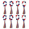 SUPERFINDINGS Independence Day Wood Bead Napkin Rings AJEW-FH0003-52-1