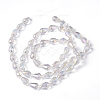 Faceted Teardrop Electroplate Glass Beads Strands X-EGLA-D015-15x10mm-01-4