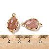 Natural Strawberry Quartz Faceted Pendants G-M431-15G-11-3