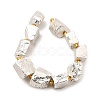 Electroplated Natural Pyrite Beads Strands G-F800-A02-2