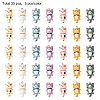 35Pcs 7 Colors Opaque Resin Kitten Pendants RESI-YW0001-73-2