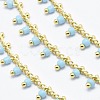 Handmade Glass Beaded Chains CHC-I026-H-01G-1