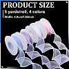 4Rolls 5 Yards ABS Pearl Edged Mesh Ribbon for Bowknot Making OCOR-ME0001-67-2