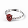 Natural Mixed Gemstone Chips Finger Ring RJEW-L082-03P-4