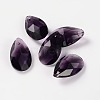 Faceted Teardrop Glass Pendants X-GLAA-O008-B18-1