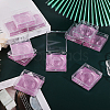 Portable Clear Rectangle Empty Eyelash Case CON-WH0086-077-4