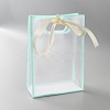 Rectangle Plastic Packaging Gift Bags with Hole Handle and Silk Ribbon ABAG-WH0044-61B-1