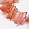 Natural Quartz Crystal Points Beads Strands G-K181-B07-2