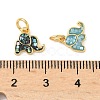 Rack Plating Brass & Shell Pendants KK-I357-07G-3
