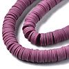 Flat Round Handmade Polymer Clay Beads CLAY-R067-12mm-05-3