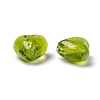 Handmade Silver Foil Glass Beads X-FOIL-R050-12x8mm-7-3