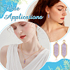 4Pcs Hexagon Natural Amethyst Faceted Pendants KK-BC0015-92A-G-5