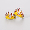 Brass Enamel Cuff Open Rings WG237BA-01-2