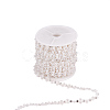 Flower ABS Plastic Imitation Pearl Beaded Trim Garland Strands CHAC-R001-01-1