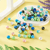 80Pcs 8 Colors Assembled Synthetic Stone and Trochus Shell Beads G-TA0002-31A-5