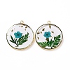 Transparent Clear Epoxy Resin Pendants RESI-L036-12G-06-2