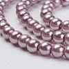 Eco-Friendly Dyed Glass Pearl Beads Strands HY-A008-5mm-RB085-3
