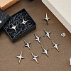 16Pcs Star Alloy Lapel Pins for Backpack Clothes JEWB-FH0002-96P-4