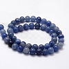 Dyed & Heated Natural Blue Aventurine Beads Strands G-F380-8mm-6