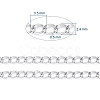 Tarnish Resistant 304 Stainless Steel Curb Chains CHS-F006-04A-P-3