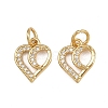 Brass Micro Pave Cubic Zirconia Pendants ZIRC-I367-05G-02-1