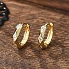 Ring Sparkling Cubic Zirconia Huggie Hoop Earrings for Girl Women EJEW-H126-05G-5