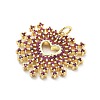 Brass Micro Pave Cubic Zirconia Pendants KK-Q006-35G-01-2
