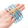 30Pcs 6 Colors PVC Plastic Buddhist Bangle Sets BJEW-LS0001-03B-5