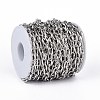 Tarnish Resistant 304 Stainless Steel Dapped Cable Chains CHS-D027-01P-5
