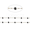 Evil Eye Lampwork Beaded Link Chains CHS-G028-04G-09-2