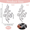 8 Pairs Ethnic Style Flower Pattern Computerized Embroidery Appliques PATC-GF0001-84A-2