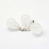 Teardrop Natural Quartz Crystal Pendants G-Q435-01-2