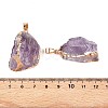 Raw Rough Natural Amethyst Pendants G-T138-174B-3