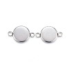Tarnish Resistant 304 Stainless Steel Cabochon Connector Settings STAS-G170-26P-8mm-2