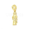 Brass Micro Pave Cubic Zirconia Saint European Dangle Charms KK-D325-27G-03-1